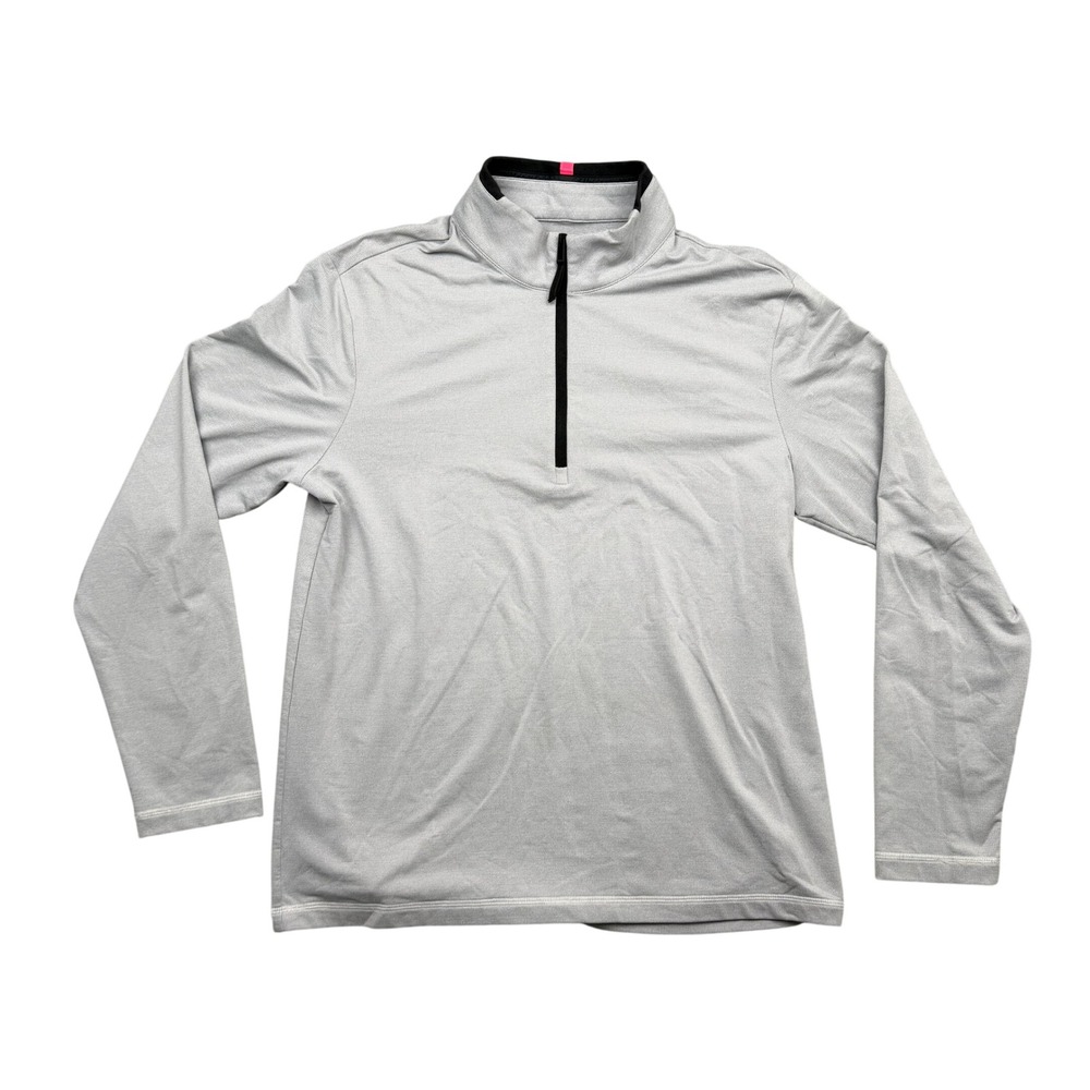G/FORE Quarter Zip Pullover Men M Gray Long Sleeve Mock Neck Golf Active
